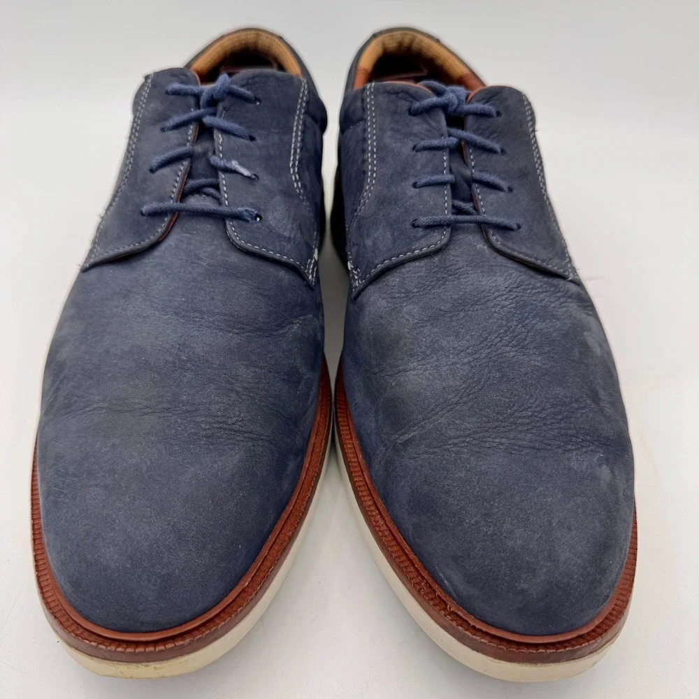 Johnston & Murphy XC+ Parker Navy Nubuck Leather Waterproof Oxford Men's 11W